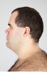 Head Man White Overweight Male Studio Poses